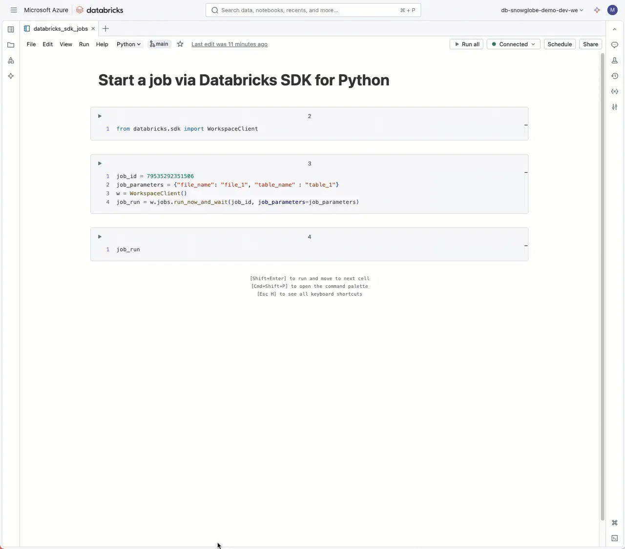 Image for the post Call Job via SDK