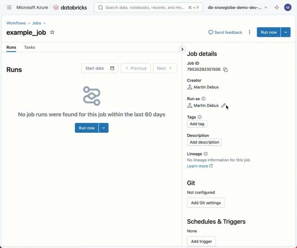 Image for the post Run Jobs as Service Principal