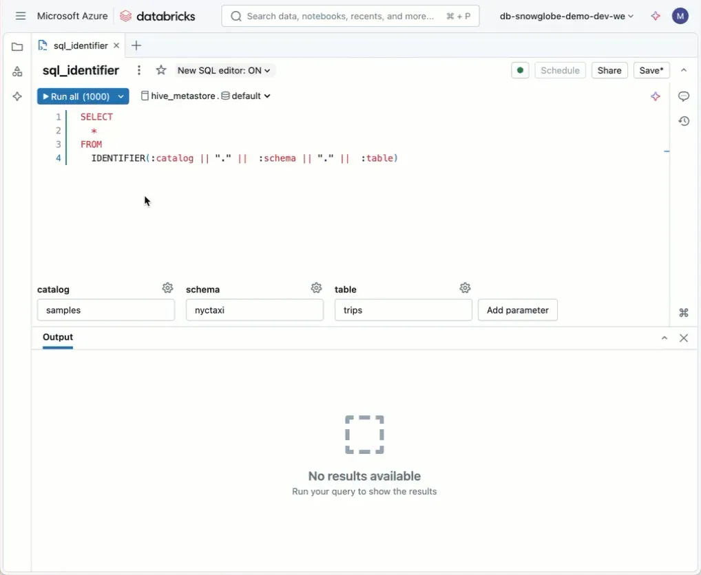 Image for the post Using IDENTIFIER clause in Databricks SQL